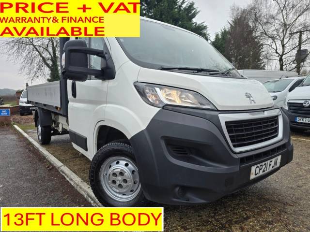 Peugeot Boxer 2.2 BlueHDi 335 Dropside XLWB L4 (13FT BODY) CHASSIS CAB Diesel White