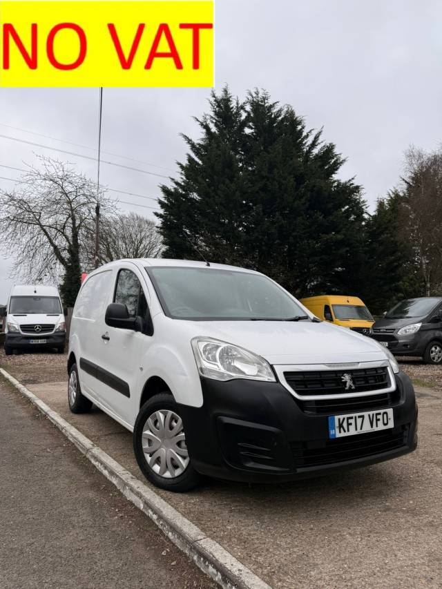 Peugeot Partner 850 S 1.6 BlueHDi 100 Van (NO VAT) PANEL VAN Diesel White