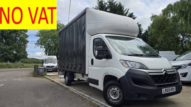Citroen Relay 2.0 BlueHDi 35 Plus CURTAINSIDE TAIL LIFT (NO VAT) CHASSIS CAB Diesel White