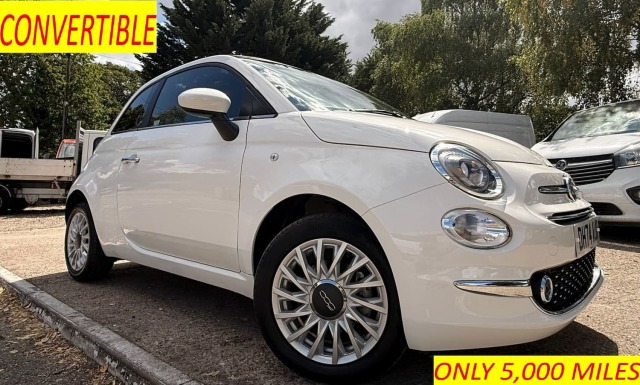 Fiat 500 1.0 MHEV Euro 6 **ONLY 5,300 MILES** CONVERTIBLE Petrol White